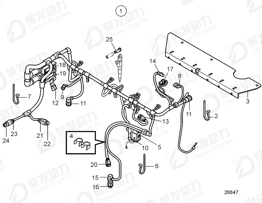 VOLVO Connector 21888857 Drawing
